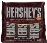 Hershey's  hershey milk choc w/ almonds candy bars Center Front Picture