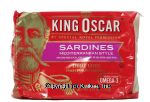 King Oscar  sardines mediterranean style, single layer Center Front Picture