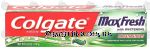 Colgate&nbsp;Max Fresh&nbsp;fluoride toothpaste, max fresh with mini breath strips, clean mint Center Front Picture