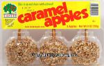Tastee  3 apples dipped in caramel, and chopped nuts with sticks Center Front Picture