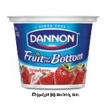 Dannon&nbsp;Fruit On The Bottom Yogurt&nbsp;7 Benefits Strawberry Lowfat Center Front Picture