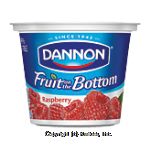 Dannon&nbsp;Fruit On The Bottom Yogurt&nbsp;7 Benefits Raspberry Lowfat Center Front Picture