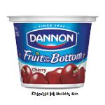 Dannon&nbsp;Fruit On The Bottom Yogurt&nbsp;7 Benefits Cherry Lowfat Center Front Picture