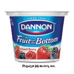 Dannon&nbsp;Fruit On The Bottom Yogurt&nbsp;7 Benefits Mixed Berry Lowfat Center Front Picture