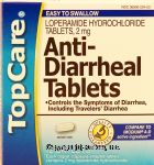Top Care  anti-diarrheal caplets, 2 mg loperamide hydrochloride each Center Front Picture