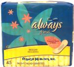 Always&nbsp;fresh maxi&nbsp;pads, regular Center Front Picture