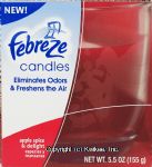 Febreze&nbsp;&nbsp;candle, eliminates odors & freshens the air, apple spice & delight scent Center Front Picture
