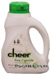 Cheer&nbsp;Free & Gentle&nbsp;2x concentrated detergent, 25 loads, free of dyes & perfumes Center Front Picture