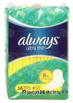 Always&nbsp;ultra thin&nbsp;regular pads, ultra thin, flexi-wings Center Front Picture