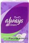 Always&nbsp;dri-liners&nbsp;long pantiliners, unscented Center Front Picture