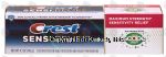 Crest&nbsp;Sensi-Relief&nbsp;toothpaste for sensitive teeth and cavity prevention, whitening plus scope, minty fresh Center Front Picture
