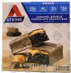 Atkins&nbsp;&nbsp;caramel double chocolate crunch bar, 5-bars Center Front Picture
