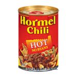 Hormel Chili Hot No Beans Center Front Picture