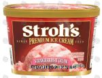 Stroh's Premium strawberries n' cream flavor ice cream Center Front Picture
