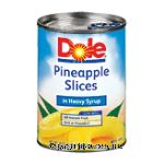 Dole Canned Fruit Pineapple Slices In Heavy Syrup Center Front Picture