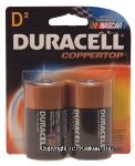 Duracell&nbsp;Coppertop&nbsp;d long lasting power battery carded Center Front Picture