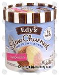 Edy's&nbsp;Slow Churned&nbsp;neapolitan light ice cream, no sugar added Center Front Picture