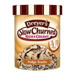 Dreyer's/Edy's Slow Churned  Fudge Tracks Light Ice Cream Center Front Picture
