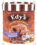 Edy's&nbsp;Grand&nbsp;double fudge brownie chocolate ice cream with swirls of rich chocolaty fudge and brownie pieces Center Front Picture