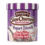 Edy's&nbsp;&nbsp;black cherry vanilla swirl fat free frozen yogurt Center Front Picture