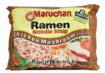Maruchan  chicken mushroom flavor ramen noodle soup Center Front Picture