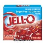 Jell-o Gelatin Dessert Sugar Free Strawberry Low Calorie Center Front Picture