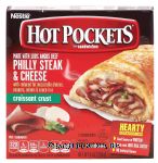 Croissant Pockets&nbsp;&nbsp;2 philly steak & cheese stuffed sandwiches Center Front Picture