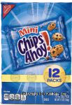 Nabisco&nbsp;Chips Ahoy!&nbsp;Mini real chocolate chip cookies, 12-packs Center Front Picture