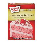 Duncan Hines&nbsp;Cake Mix&nbsp;Moist Deluxe Strawberry Supreme Center Front Picture