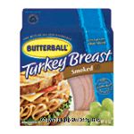 Butterball&nbsp;&nbsp;smoked turkey breast, 98% fat free, deli thin sliced Center Front Picture