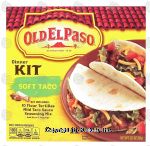 Old El Paso  soft taco dinner kit, 10 flour tortillas, mild taco sauce, seasoning mix Center Front Picture