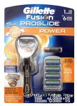 Gillette Fusion Pro Glide; Power; 1 razor, 6 refill cartridges, 1 battery, new flex ball Center Front Picture