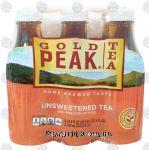 Gold Peak  unsweetened tea, 1/2-liter plastic bottles Center Front Picture