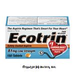 Ecotrin&nbsp;Enteric Aspirin&nbsp;Low Strength 81Mg Tablets Center Front Picture