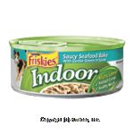 Friskies&nbsp;Selects&nbsp;Indoors; wet cat food saucy seafood bake with rice & garden greens Center Front Picture