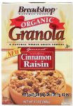 Breadshop&nbsp;Organic&nbsp;cinnamon raisin gourmet granola whole grain cereal Center Front Picture