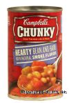 Campbell's Chunky hearty bean n ham soup - natural smoke flavoring added Center Front Picture