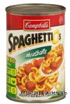 Campbell's&nbsp;Spaghetti O's Canned Pasta&nbsp;Pasta w/Meatballs In Tomato Sauce Center Front Picture
