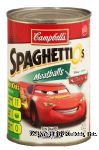 Campbell's&nbsp;Spaghetti O's Canned Pasta&nbsp;Cars Fun Shapes w/Meatballs In Tomato Sauce Center Front Picture