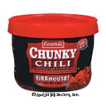 Campbell's&nbsp;Chunky Chili&nbsp;Firehouse Spicy Beef & Bean Center Front Picture