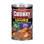Campbell's&nbsp;Fully Loaded&nbsp;beef stew soup Center Front Picture