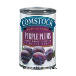 Comstock&nbsp;Purple Plums&nbsp;Sweet Whole Unpitted In Heavy Syrup Center Front Picture