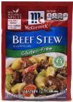 Mc Cormick  gluten-free beef stew seasoning mix, dry packet Center Front Picture