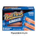 Ball Park&nbsp;Franks&nbsp;Individually Wrapped Singles 8 Ct   Center Front Picture