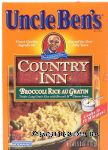 Uncle Ben's&nbsp;Country Inn&nbsp;brocolli au gratin, tender long grain rice with broccoli & cheese sauce Center Front Picture