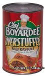 Chef Boyardee&nbsp;&nbsp;beefaroni macaroni with beef in tomato sauce Center Front Picture