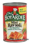 Chef Boyardee&nbsp;&nbsp;mini beef ravioli in tomato & meat sauce Center Front Picture