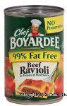 Chef Boyardee&nbsp;Ravioli&nbsp;beef in tomato & meat sauce 99% fat free Center Front Picture