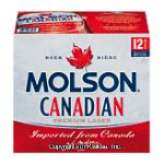 Molson Canadian Beer 12 Oz Center Front Picture