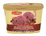 Our Family  black raspberry chocolate chunk ice cream Center Front Picture